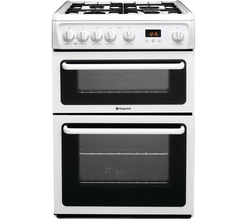 Hotpoint Ultima 60cmF/S Gas Cooker - White | HAG60P